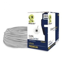 Bobina UTP CAT6 200 mts Interior Gris CCA BROBOTIX 651190 IDCARDKR2K