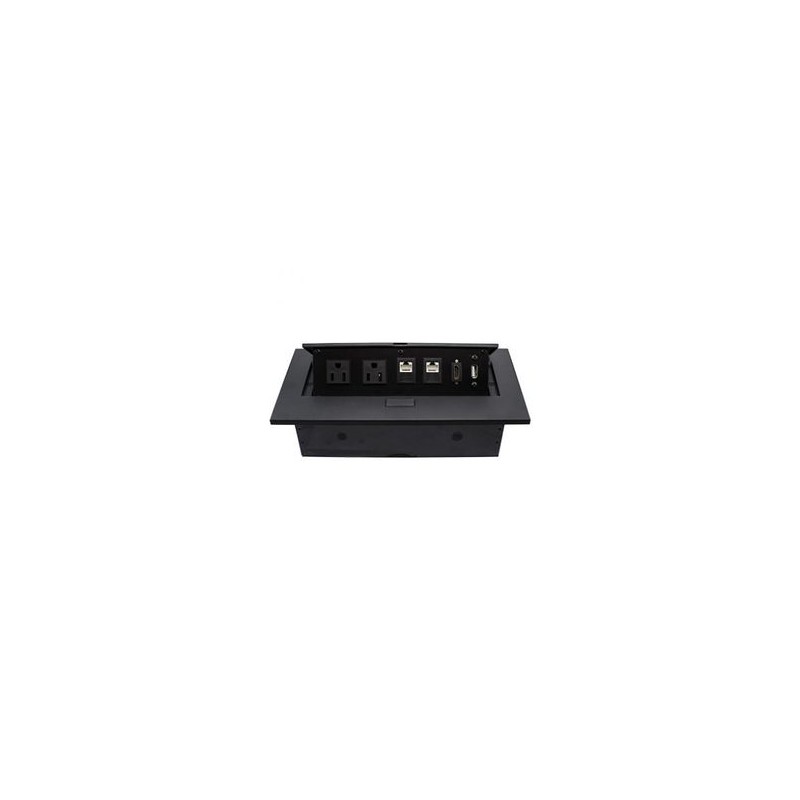 Caja de Mesa RJ45 Cat 6 HDMI USB V2.0 Nema 515R Negro BROBOTIX 170906 IDCARDKR2K