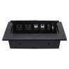 Caja de Mesa RJ45 Cat 6 HDMI USB V2.0 Nema 515R Negro BROBOTIX 170906 IDCARDKR2K