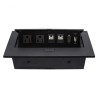 Caja de Mesa RJ45 Cat 6 HDMI USB V2.0 Nema 515R Negro BROBOTIX 170906 IDCARDKR2K