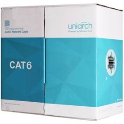 Cableado UTP Cat6 100 mts. UNV (CAB6CCA) Forro PVC Azul / 4 Pares Calibre 23 AWG / Material CCA (Aluminio Cubierto de Cobre) / U