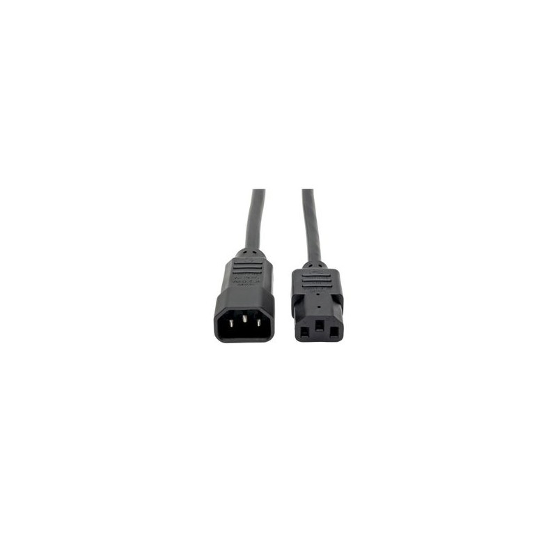 Cable de Alimentación para P004001 PDU C13 a C14  10A 250V 18 AWG 30.5 cm 1 pie Negro TL1
