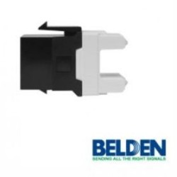 Conector Modular Jack Rj45 Cat6 BELDEN AX101321 Estilo Keyconnect Negro IDCARDKR2K