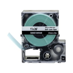 Casete De Etiquetas Autolaminadas De Cinta Continua De 24 (1 In) Mm De Ancho 8 M De Largo Para Cables De 2.5 A 5.1 Mm (10  12 Aw