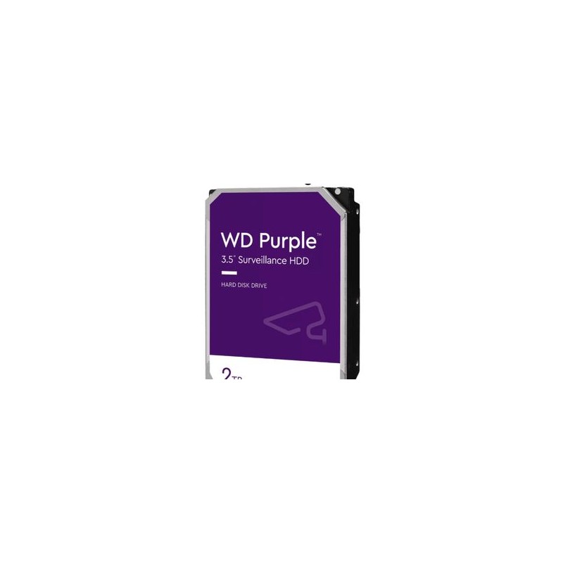 Western Wd22purz   Disco Duro De 2tb Purple/ Especial Para Videovigilancia/ Trabajo 24/7/ Interface Sata 6 Gb/s/ Hasta 64 Cámara