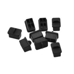 Bolsa Con 25 Piezas De Protectores Antipolvo Para Puerto Sfp Color Negro