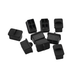 Bolsa Con 25 Piezas De Protectores Antipolvo Para Puerto Sfp Color Negro