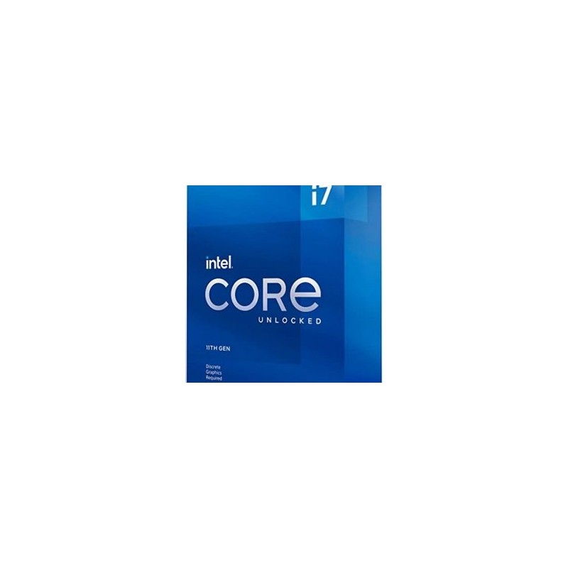 Procesador Intel Core i711700KF 3.60GHz 8 núcleos Socket 1200 16 MB Caché. Rocket Lake. (REQUIERE TARJETA DE VIDEO Y VENTILADOR.