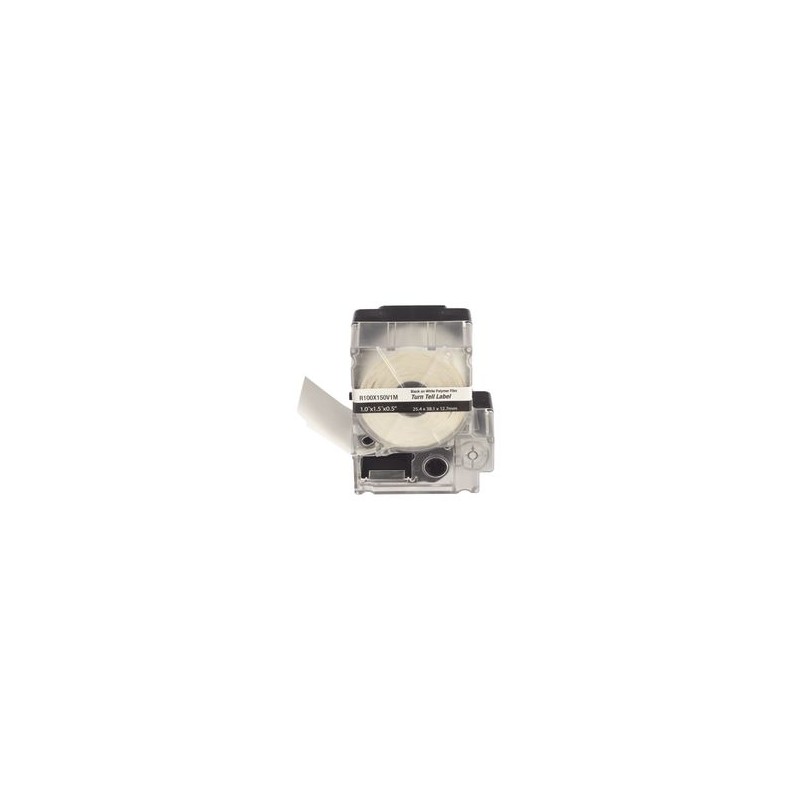 Casete De 100 Etiquetas Autolaminadas Turntell Con Rotación Para Mejor Visibilidad Para Cables De Redes De Cobre O Fibra Óptica