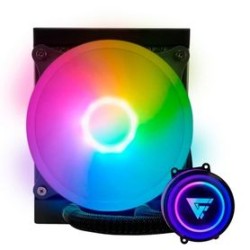 Enfriamiento Liquido. Gamer Factor LQG501. 120MM RGB TDP 150W 1 fan 120mm 70 CFM Negro. TL1