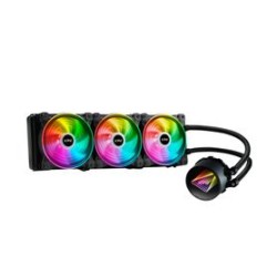 Enfriador liquido XPG LEVANTE X 360. Tres vent. ARGB 120 mm. Radiador aluminio 360mm. Intel LGA 1700 1200 115x y AMD AM5 AM4. LE