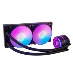 Enfriamiento Liquido. Gamer Factor LQG601. 240MM RGB TDP 250W 2 fan 120mm 70 CFM Negro. TL1