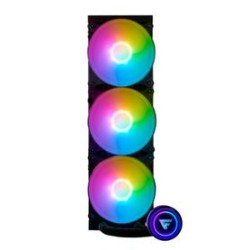 LQG700 BK ENFRIAMIENTO LiQUIDO GAME FACTOR LQG700 360mm RGB 3 fan 120mm NEGRO IDCARDKR2K