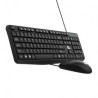 Kit de Teclado y Mouse Qian QKX20603 Negro IDCARDKR2K