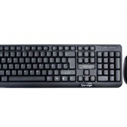 KIT TECLADO Y MOUSE VORAGO KM302 INALAMBRICO NEGRO SBNB600