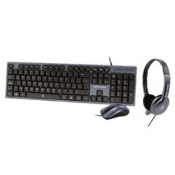 Kit TecladoMouseDiadema para Oficina PERFECT CHOICE PC201700 Negro 1000 DPI 6005460