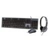 Kit TecladoMouseDiadema para Oficina PERFECT CHOICE PC201700 Negro 1000 DPI 6005460