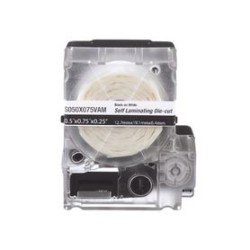 Casete De 200 Etiquetas Autolaminadas De 12.7 X 31.8 Mm Para Cables De 3.1 A 7 Mm De Diámetro Área De Impresión Color Blanco