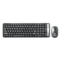 Kit Teclado y Mouse inalámbrico compacto Espanol Negro/Gris 10 m 6000625 BROBOTIX IDCARDKR2K