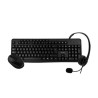Kit de Oficina Teclado Mouse y Audifonos ACTECK AC931687 105 Teclas Mouse Inalámbrico Receptor USB 3 Botones  Scroll Audifono Au