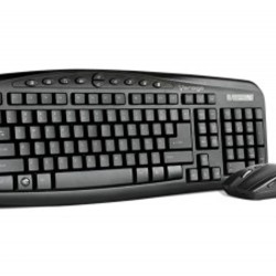 Kit Teclado y Mouse Inalámbrico VORAGO  KM303 Estándar 103 teclas Negro 10 m 1200 DPI  SBNB600