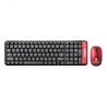 Kit Teclado y Mouse inalámbrico compacto Espanol Negro/Rojo 10 m 6000632 BROBOTIX IDCARDKR2K