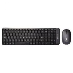 Kit Teclado y Mouse inalámbrico compacto Espanol Negro 10 m 6000618 BROBOTIX IDCARDKR2K