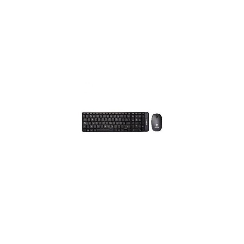 Kit Teclado y Mouse inalámbrico compacto Espanol Negro 10 m 6000618 BROBOTIX IDCARDKR2K
