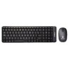 Kit Teclado y Mouse inalámbrico compacto Espanol Negro 10 m 6000618 BROBOTIX IDCARDKR2K