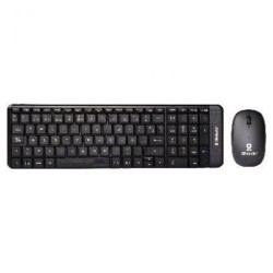 Kit Teclado y Mouse inalámbrico compacto Espanol Negro 10 m 6000618 BROBOTIX IDCARDKR2K