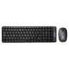 Kit Teclado y Mouse inalámbrico compacto Espanol Negro 10 m 6000618 BROBOTIX IDCARDKR2K