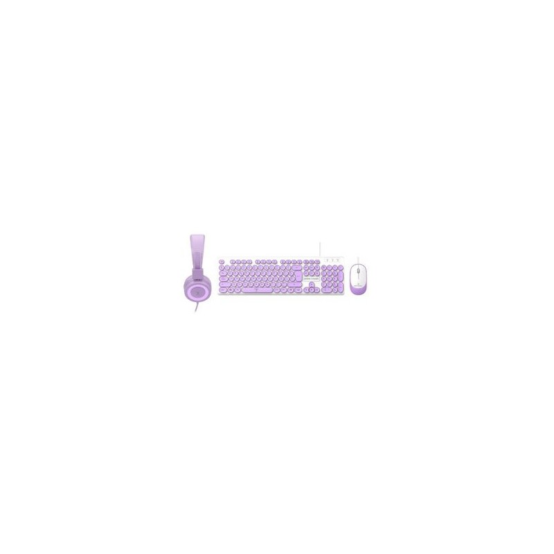 Kit alámbrico mouseteclado morado Perfect Kids Farben PC201724  TL1