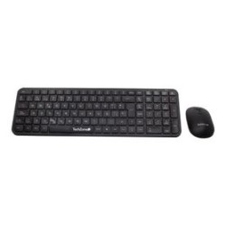 Kit de teclado y mouse multimedia inalambrico TechZone mouse 1000 DPI´s teclas chocolate/silenciosas 1 ano de garantia. TL1