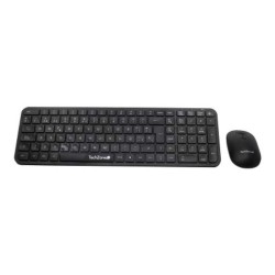 Kit de teclado y mouse multimedia inalambrico TechZone mouse 1000 DPI´s teclas chocolate/silenciosas 1 ano de garantia. TL1