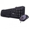 Kit de Teclado Multimedia  Mouse Qian QTA21101 Multilenguaje y numérico 104 teclas Negro 1000 DPI SBNB600
