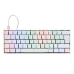 Teclado Mecánico 60 Game Factor KBG560WH Rgb Teclas Extras Pink Intercambiables Red Switch Usb Blanco TL1