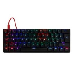 Teclado Mecánico 60 Game Factor KBG560RD Rgb Teclas Extras Red Intercambiables Red Switch Usb Rojo TL1
