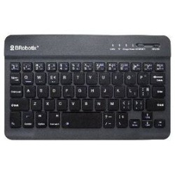 Teclado Inalámbrico Bluetooth MINI Portable Bateria Recargabe duración hasta 72h P/Portátil Tablet y Celular Espanol Negro  6006