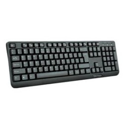Teclado Alámbrico VORAGO KB102 USB Alámbrico Universal teclas FN Multimedia Negro.  SBNB600