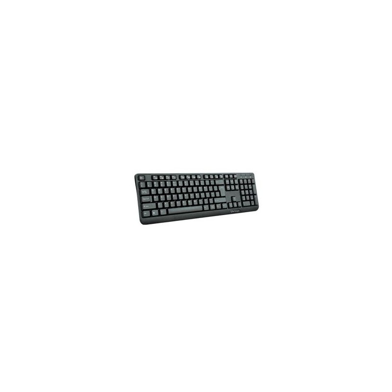 Teclado Alámbrico VORAGO KB102 USB Alámbrico Universal teclas FN Multimedia Negro.  SBNB600