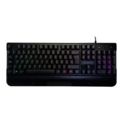 Teclado APOLO Balam Rush BR931359 USB Negro Iluminación de 3 colores Reposa munecas fijo TL1
