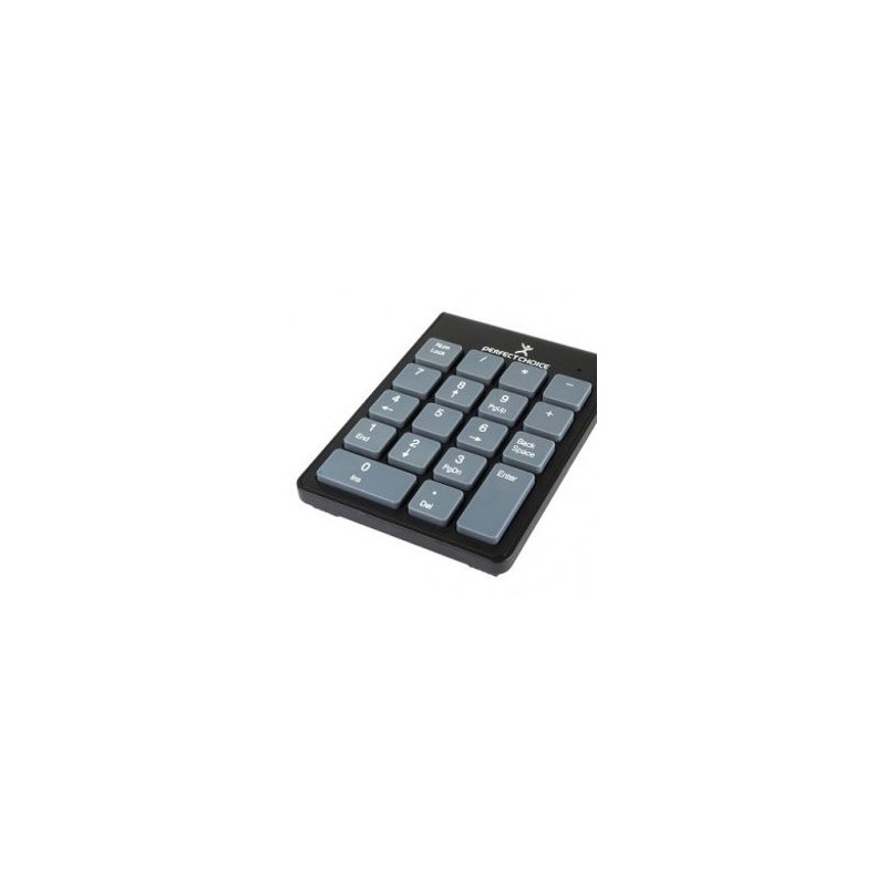 Teclado PERFECT CHOICE PC201014  USB Numérico Negro Inalámbrico TL1