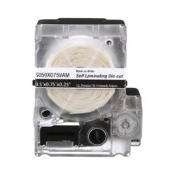 Casete De 300 Etiquetas Autolaminadas De 19.1 X 25.4 Mm Para Cables De 2 A 4 Mm De Diámetro Área De Impresión Color Blanco