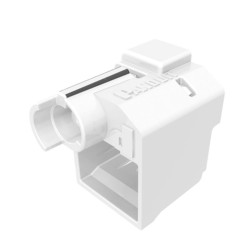 Kit De 10 Dispositivos Para Impedir Desconexión De Plug Rj45 Color Blanco Incluye Herramienta Para Instalar/retirar