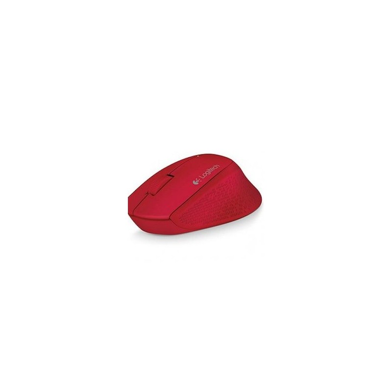 Mouse LOGITECH M280 Rojo 3 botones USB Óptico 1000 DPI TL1
