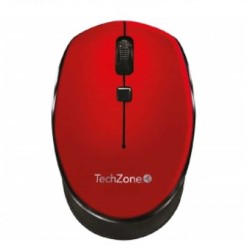 Mouse basico inalambrico TechZone hasta 1600 DPI´s 3 botones textura en rubber color rojo 1 ano de garantia. TL1
