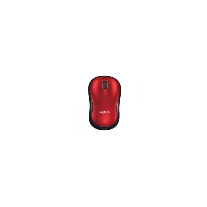 Mouse LOGITECH M185 Rojo 3 botones RF inalámbrico Óptico 1000 DPI TL1