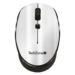 Mouse basico inalambrico TechZone hasta 1600 DPI´s 3 botones textura en rubber color plata 1 ano de garantia. TL1