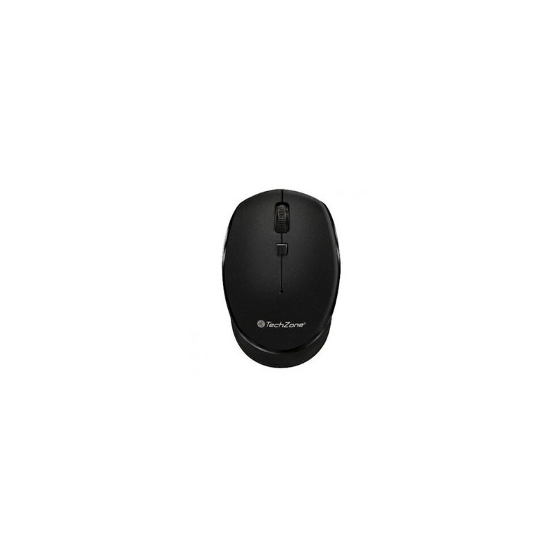 Mouse basico inalambrico TechZone hasta 1600 DPI´s 3 botones  textura en rubber color negro 1 ano de garantia. TL1