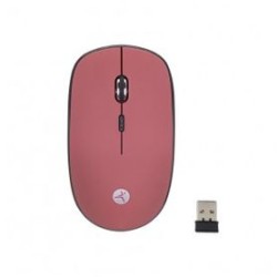 Mouse inalambrico TechZone de 1200 DPIS alcance hasta 15 metros 4 botones  texturizado rubber color rojo 1 ano de garantia. TL1